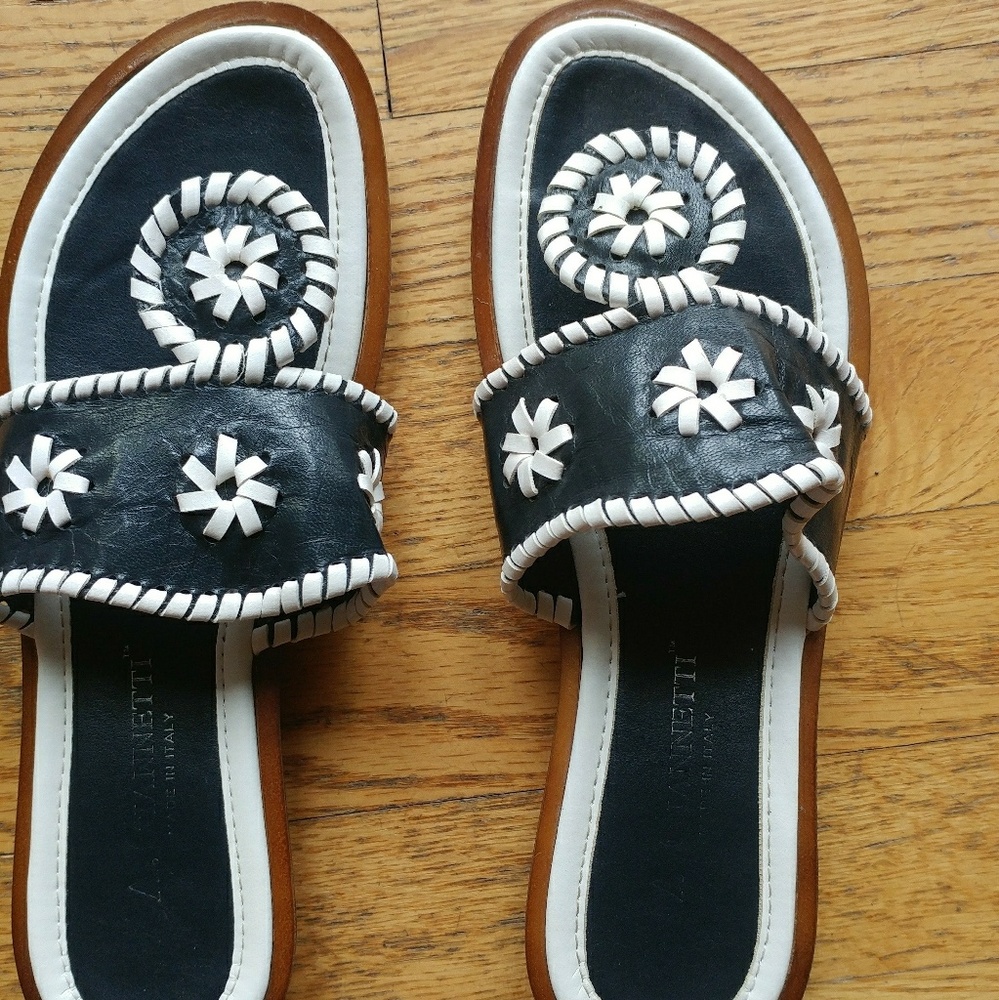 Navy sandals